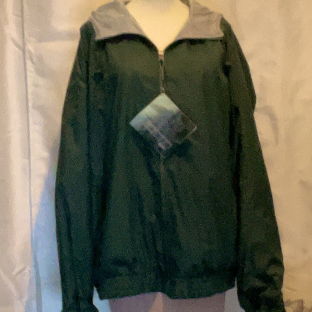 Lg North End Techno Series Alpine Green jacket w/ rollaway hood adjustable cuffs